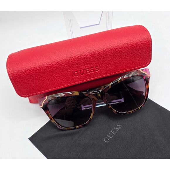 GUESS GU7840 74B Tortoise Pink Cat Eye Sunglasses Gradient Lens 61-16-140 / Case main image 4